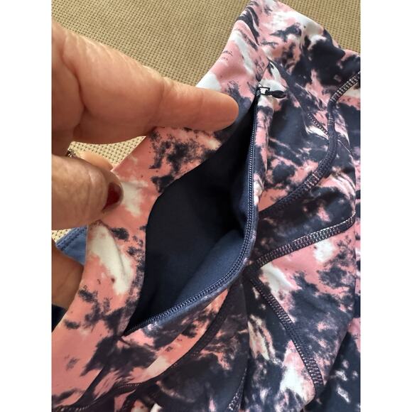 Sweaty Betty Leggings Womens Sz Small Pink Navy Power Size Two Pockets 7/8 High - Picture 3 of 11